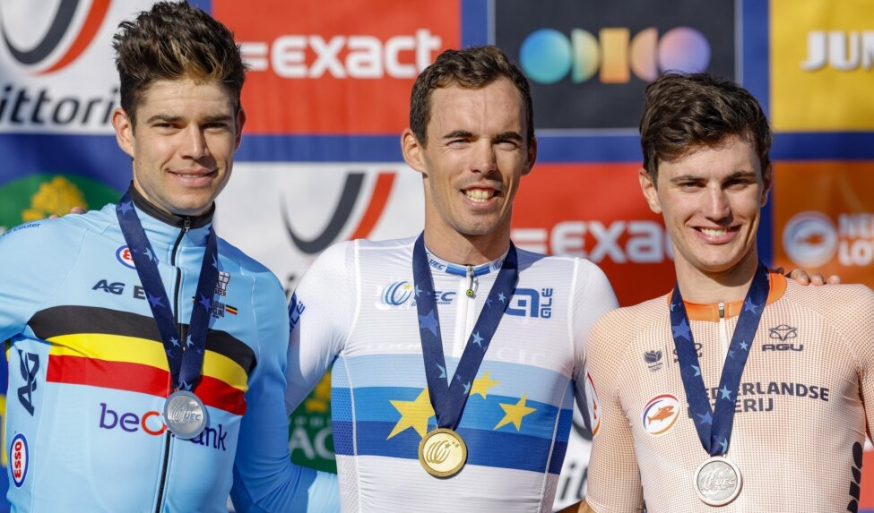 Laporte wins European title after titanic battle with Van Aert and Kooij