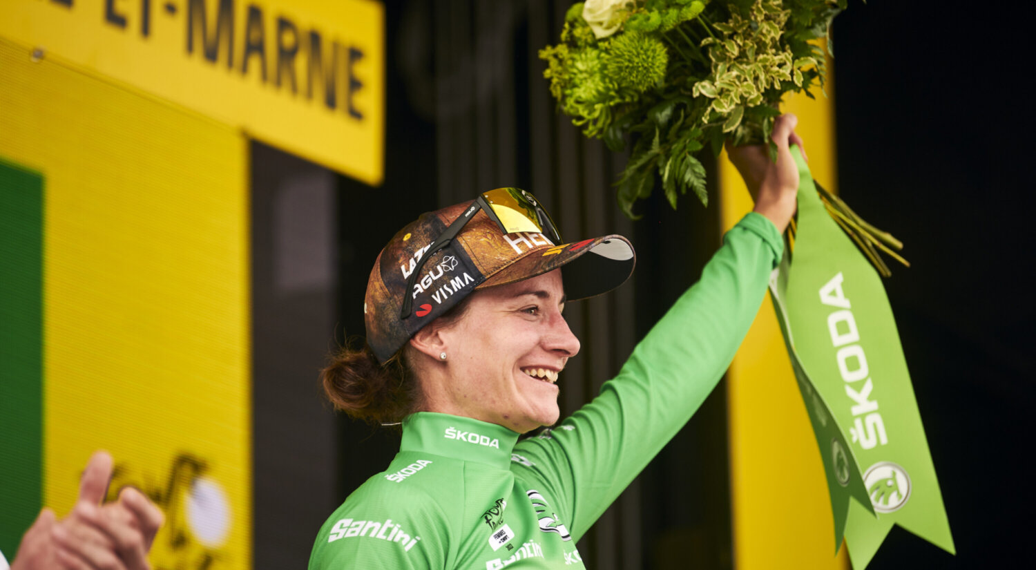 			© Vos wint de groene trui in de Tour de France Femmes 2022
	